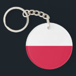 Poland Flag キーホルダー<br><div class="desc">Patriotic flag of Poland.</div>