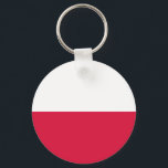 Poland Flag キーホルダー<br><div class="desc">Patriotic flag of Poland.</div>
