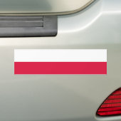 Poland Flag バンパーステッカー (車上)