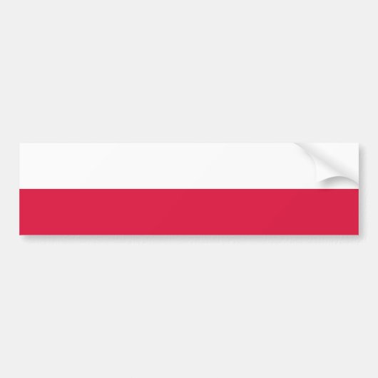 Poland Flag バンパーステッカー (正面)