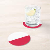 Poland Flag ラウンドペーパーコースター (インサイチュ)