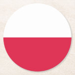 Poland Flag ラウンドペーパーコースター<br><div class="desc">Patriotic flag of Poland.</div>