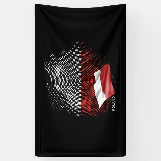 Poland flag 横断幕 (縦)
