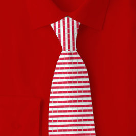 Poland Flag Brick Pattern ネクタイ