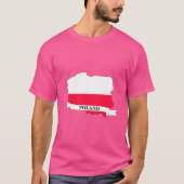Poland flag map tシャツ (正面)