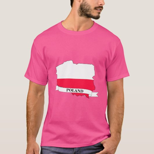 Poland flag map tシャツ (正面)
