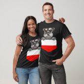 Poland Flag Miniature Schnauzer Dog In Pocket Tシャツ (ユニセックス)