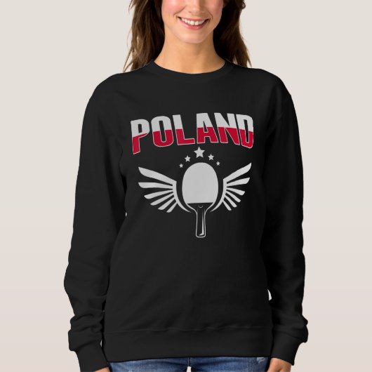 Poland Ping Pong   Polish Table Tennis Team Suppor スウェットシャツ (正面)