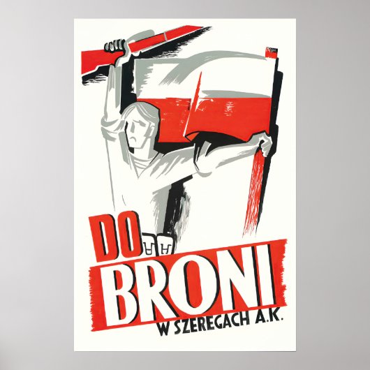 Poland WWII Propaganda Poster To the arms in the ポスター (正面)