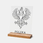 Poland's White Eagle Contemporary State Emblem  アクリルサイン (傾斜)