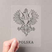 Poland's White Eagle Contemporary State Emblem  アクリル招待状 (インサイチュ (ポータブル))