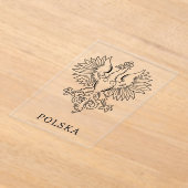 Poland's White Eagle Contemporary State Emblem  アクリル招待状 (レイダウン)