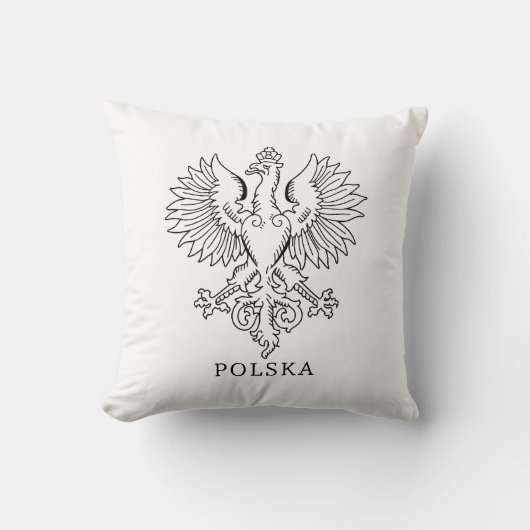 Poland's White Eagle Contemporary State Emblem  クッション (正面)