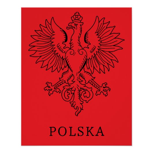 Poland's White Eagle Contemporary State Emblem  ポスター (正面)
