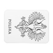 Poland's White Eagle Contemporary State Emblem  マグネット (横)