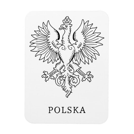 Poland's White Eagle Contemporary State Emblem  マグネット (縦)