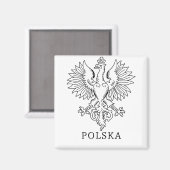 Poland's White Eagle Contemporary State Emblem  マグネット (正面/裏面)