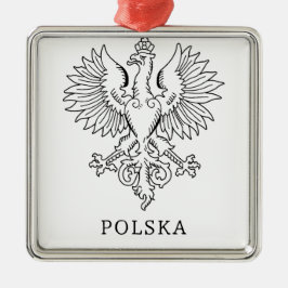 Poland's White Eagle Contemporary State Emblem  メタルオーナメント