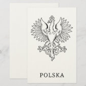 Poland's White Eagle Contemporary State Emblem  便箋 (正面/裏面)