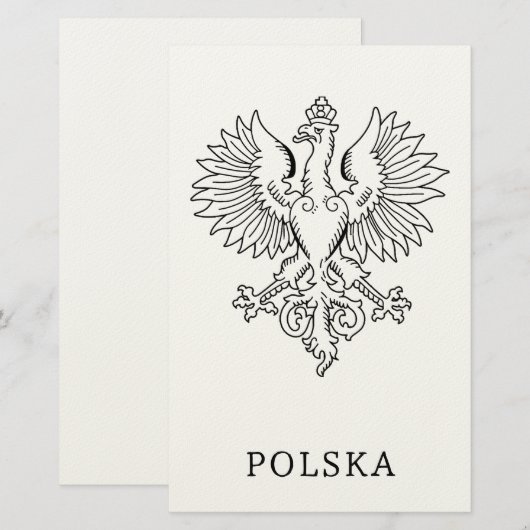 Poland's White Eagle Contemporary State Emblem  便箋 (正面/裏面)