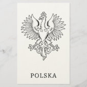 Poland's White Eagle Contemporary State Emblem  便箋 (正面)