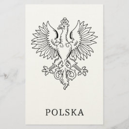 Poland's White Eagle Contemporary State Emblem  便箋