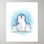 Polar Bath Time Kids Bathroom Wall Art ポスター (正面)