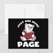 Polar BearとBooks Just One More Page ポストカード (正面/裏面)
