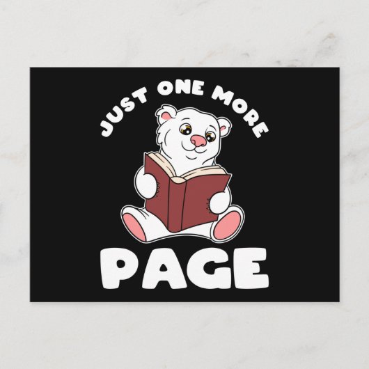 Polar BearとBooks Just One More Page ポストカード (正面)