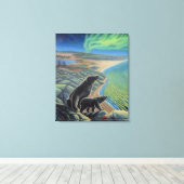 Polar Bearの絵画キャンバス印刷 キャンバスプリント (インサイチュ (ウッドフロア))