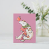 Polar Bearはハガキに読愛する ポストカード (スタンド正面)