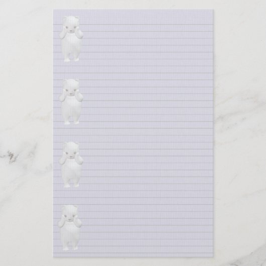 Polar Bearステーショナ縁どリ – オプションの線 便箋 (正面)