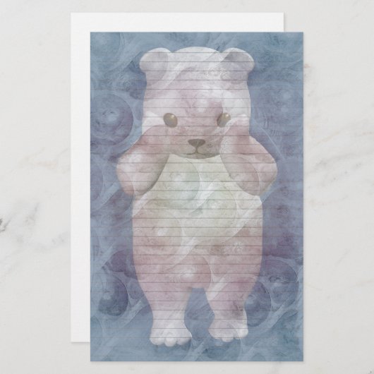 Polar Bear文房具 – オプション行 便箋 (正面/裏面)