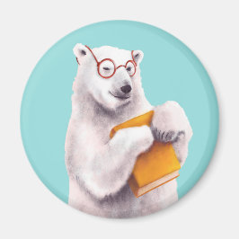 Polar Bear'読s Art – ブックの恋人 マグネット