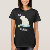 Polar Bear おもしろい Science Pun Dark BG Tシャツ (正面)