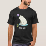 Polar Bear おもしろい Science Pun Dark BG Tシャツ<br><div class="desc">Polar Bear おもしろい Science Punは電柱を持つ可愛いホッキョクグマを特徴としている。おもしろいホッキョクグマとパンストを愛する家族や友人のためのパンプギフト。</div>