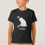 Polar Bear おもしろい Science Pun Dark BG Tシャツ<br><div class="desc">Polar Bear おもしろい Science Punは電柱を持つ可愛いホッキョクグマを特徴としている。おもしろいホッキョクグマとパンストを愛する家族や友人のためのパンプギフト。</div>