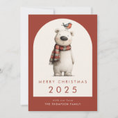 Polar Bear 2026 Calendar Merry Christmas シーズンカード (正面)