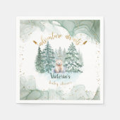 Polar Bear Adventureが赤ちゃんシャワーを待つ スタンダードカクテルナプキン (正面)