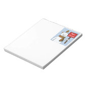 Polar Bear and Robin Christmas Greeting ノートパッド (回転)