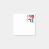 Polar Bear and Robin Christmas Greeting ポストイット (正面)