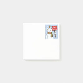 Polar Bear and Robin Christmas Greeting ポストイット