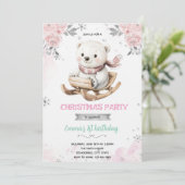 Polar Bear and Snowflakes Invite 招待状 (スタンド正面)