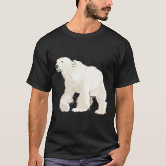 Polar Bear Arctic Animal Realistic Tシャツ (正面)