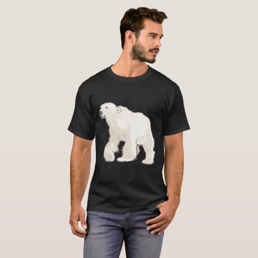 Polar Bear Arctic Animal Realistic Tシャツ (正面フル)