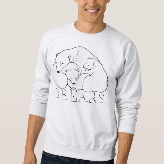 Polar Bear Art Sweatshirts Bear Cubs ユニセックス Shirts スウェットシャツ (正面)