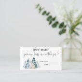 Polar Bear baby showerはグミベアの数を推測 エンクロージャーカード (スタンド正面)