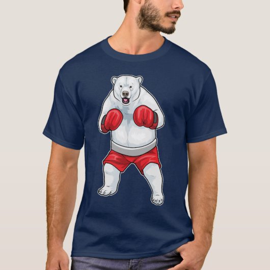 Polar bear Boxer Boxing gloves Boxing Tシャツ (正面)