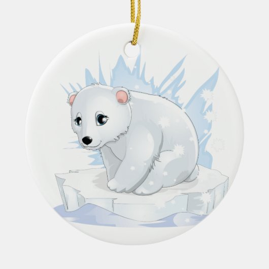 Polar Bear Ceramic Ornament セラミックオーナメント (正面)
