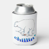 Polar Bear chillin can cooler 缶クーラー (缶正面)